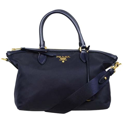 prada purses navy blue|blue Prada nylon bag.